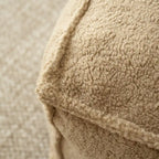 Lazy SofaTeddy Faux Fabric Couch Living Room Sofa Bean Bag Chair with Memory Foam