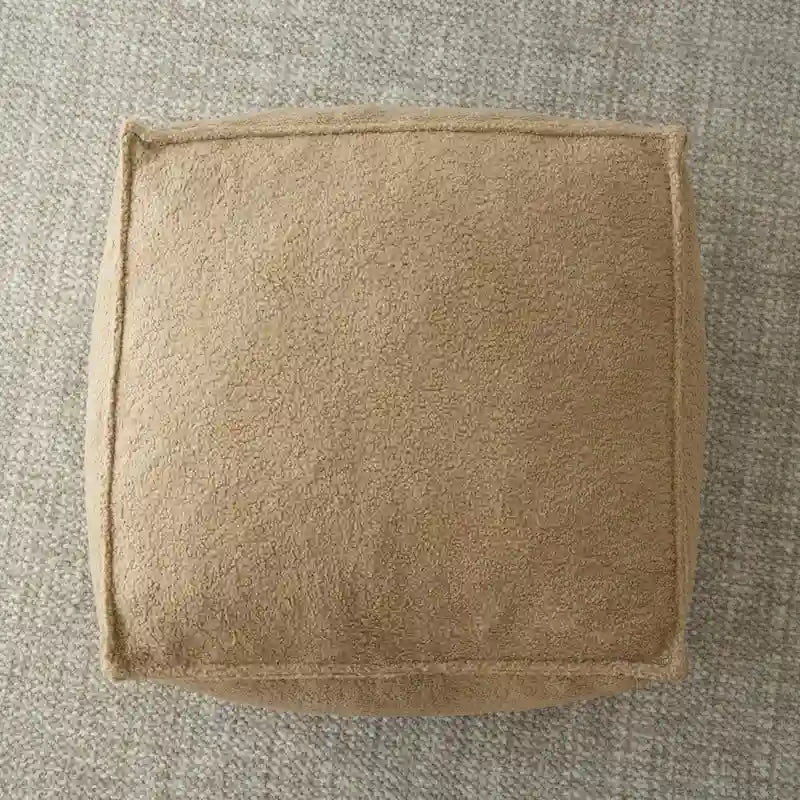 Lazy SofaTeddy Faux Fabric Couch Living Room Sofa Bean Bag Chair with Memory Foam