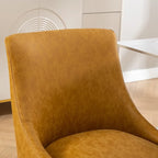 SEYNAR Modern Glam PU Leather Dining Chair or Vanity Chair Set of 2 with Rear Handle