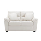 Morden Fort Upholstered Living Room Set, 2 Pieces, Faux Leather Loveseat and Sofa