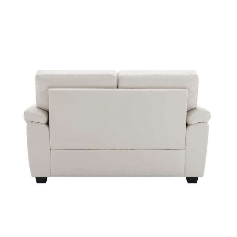 Morden Fort Upholstered Living Room Set, 2 Pieces, Faux Leather Loveseat and Sofa