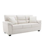 Morden Fort Upholstered Living Room Set, 2 Pieces, Faux Leather Loveseat and Sofa