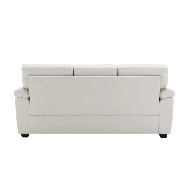 Morden Fort Upholstered Living Room Set, 2 Pieces, Faux Leather Loveseat and Sofa