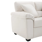 Morden Fort Upholstered Living Room Set, 2 Pieces, Faux Leather Loveseat and Sofa
