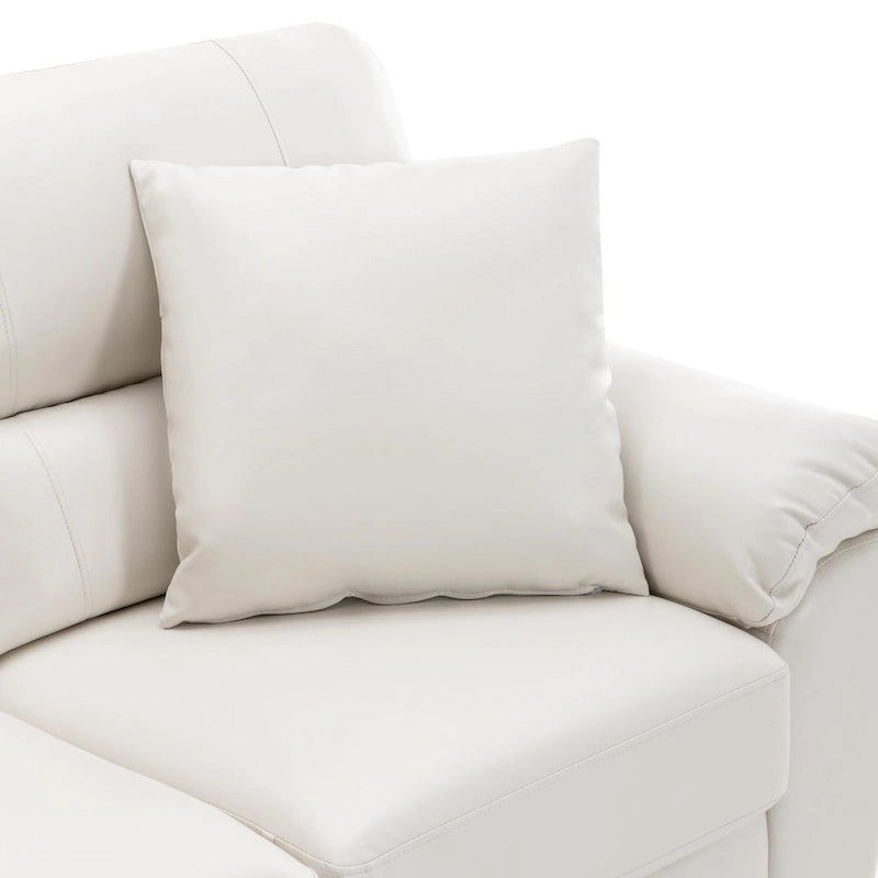 Morden Fort Upholstered Living Room Set, 2 Pieces, Faux Leather Loveseat and Sofa