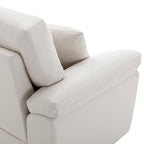 Morden Fort Upholstered Living Room Set, 2 Pieces, Faux Leather Loveseat and Sofa