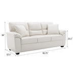 Morden Fort Upholstered Living Room Set, 2 Pieces, Faux Leather Loveseat and Sofa