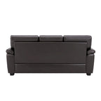 Morden Fort Upholstered Living Room Set, 2 Pieces, Faux Leather Loveseat and Sofa