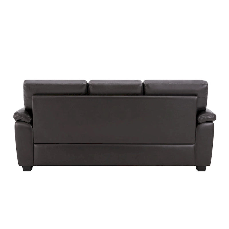 Morden Fort Upholstered Living Room Set, 2 Pieces, Faux Leather Loveseat and Sofa