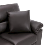 Morden Fort Upholstered Living Room Set, 2 Pieces, Faux Leather Loveseat and Sofa