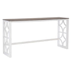 Crewson Wood 2-Piece Nesting Rolling Console with 3 Stools
