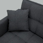AVAWING 74 Modern Tufted Convertible Futon Sofa Bed with 2 Pillows