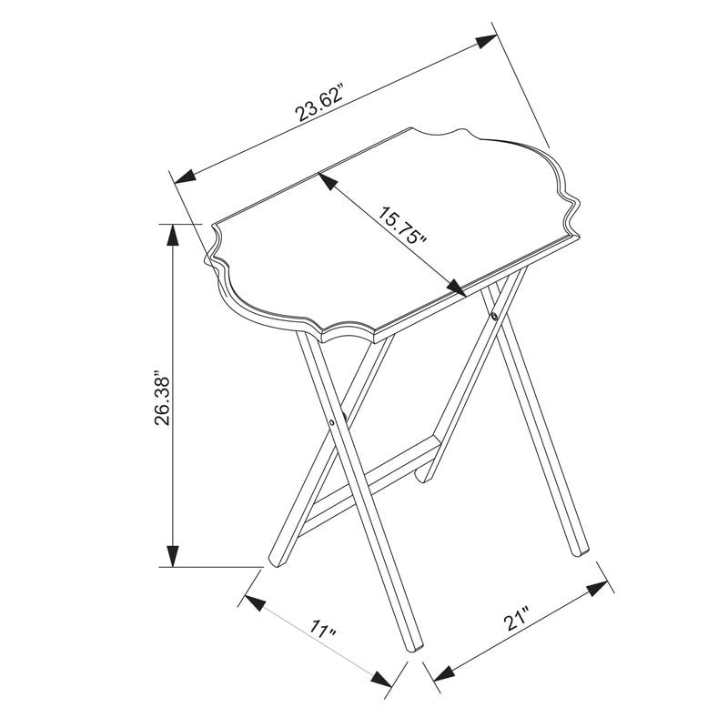 Hedda Folding Snack Tray (Set of 2)