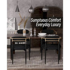 Morden Fort Modern Boucle Dining Chairs Velvet Armchair Set of 2