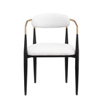 Morden Fort Modern Boucle Dining Chairs Velvet Armchair Set of 2