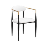 Morden Fort Modern Boucle Dining Chairs Velvet Armchair Set of 2