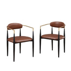 Morden Fort Modern Boucle Dining Chairs Velvet Armchair Set of 2