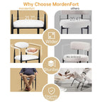 Morden Fort Modern Boucle Dining Chairs Velvet Armchair Set of 2