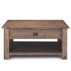 WYNDENHALL Garret SOLID ACACIA WOOD 38 inch Wide Square Rustic Coffee Table - 38 W x 38 D x 19 H
