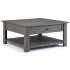 WYNDENHALL Garret SOLID ACACIA WOOD 38 inch Wide Square Rustic Coffee Table - 38 W x 38 D x 19 H