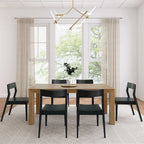 Plank and Beam 72 Modern Solid Wood Table and Chairs Dining Set