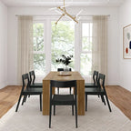 Plank and Beam 72 Modern Solid Wood Table and Chairs Dining Set