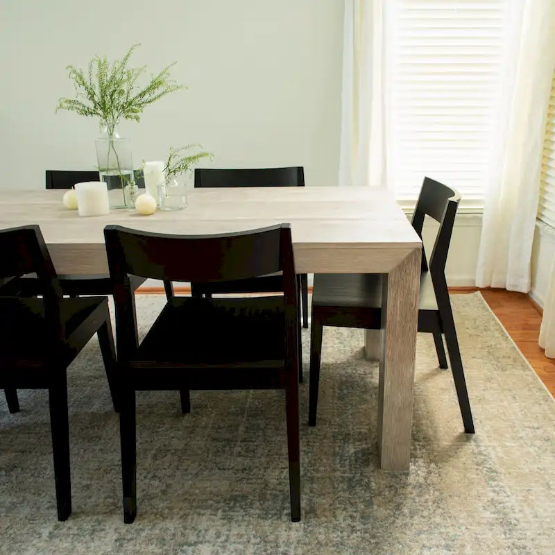 Plank and Beam 72 Modern Solid Wood Table and Chairs Dining Set