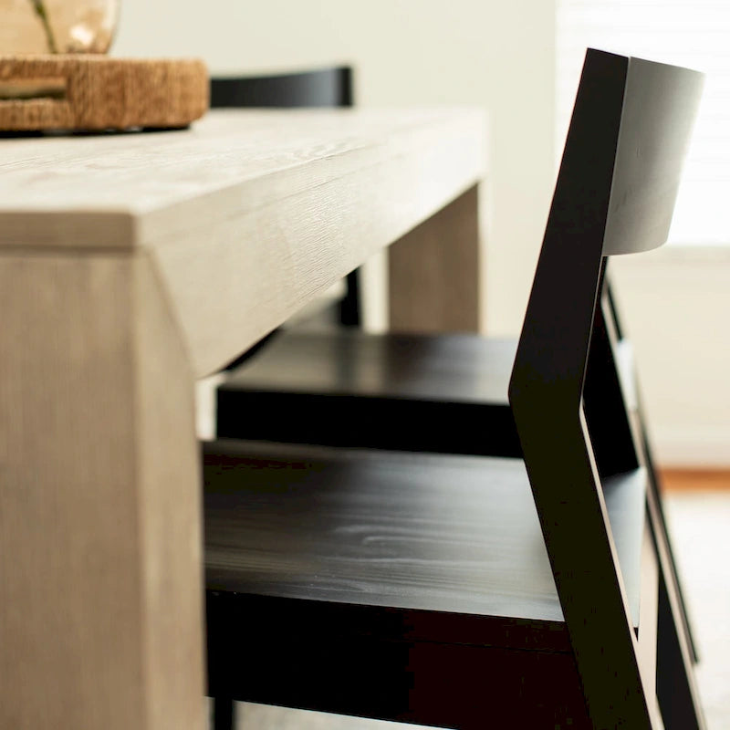Plank and Beam 72 Modern Solid Wood Table and Chairs Dining Set
