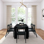 Plank and Beam 72 Modern Solid Wood Table and Chairs Dining Set