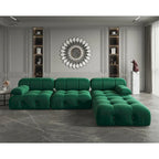 Modern Velvet Upholstered Large Modular Sectional Sofa