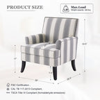 Armchair Accent Chairs with Nailhead Trim Set of 2