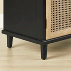 Art Leon Woven Rattan Wicker Accent Cabinet