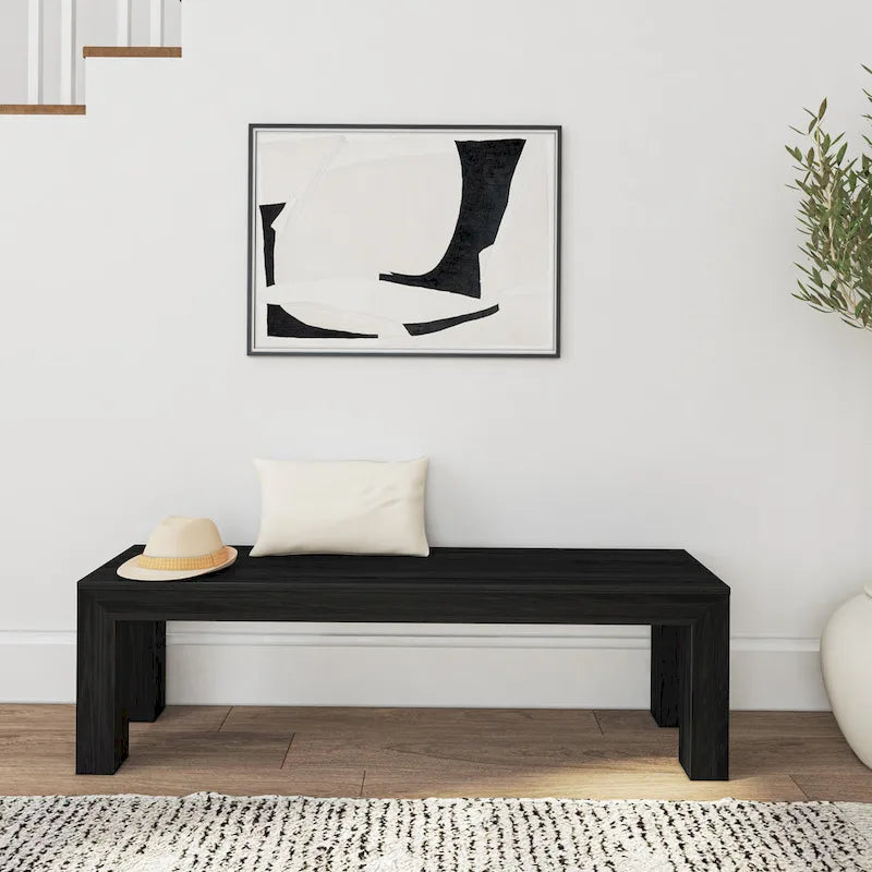 Plank and Beam Solid Wood Modern Dining Bench - 61