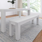 Plank and Beam Solid Wood Modern Dining Bench - 61