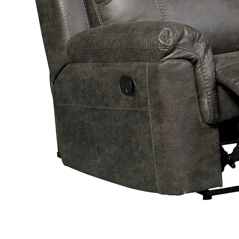 Nicole Reclining Faux Leather Upholstered Sectional Sofa