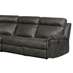 Nicole Reclining Faux Leather Upholstered Sectional Sofa