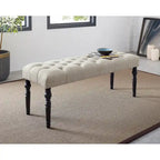 Roundhill Furniture Leviton Upholstered Dark Wash Wood 6-piece Dining Set