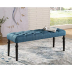 Roundhill Furniture Leviton Upholstered Dark Wash Wood 6-piece Dining Set