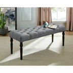 Roundhill Furniture Leviton Upholstered Dark Wash Wood 6-piece Dining Set