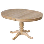 42-54  Farmhouse Round Extendable Dining Table Set for 4