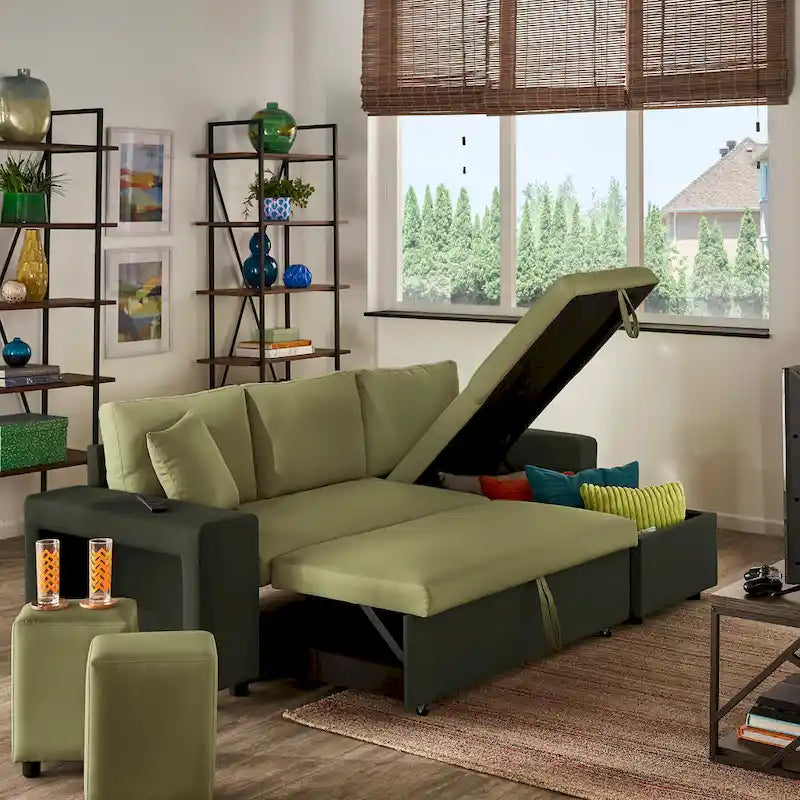 Lorca 2-tone Convertible Sofa with Storage by iNSPIRE Q Modern