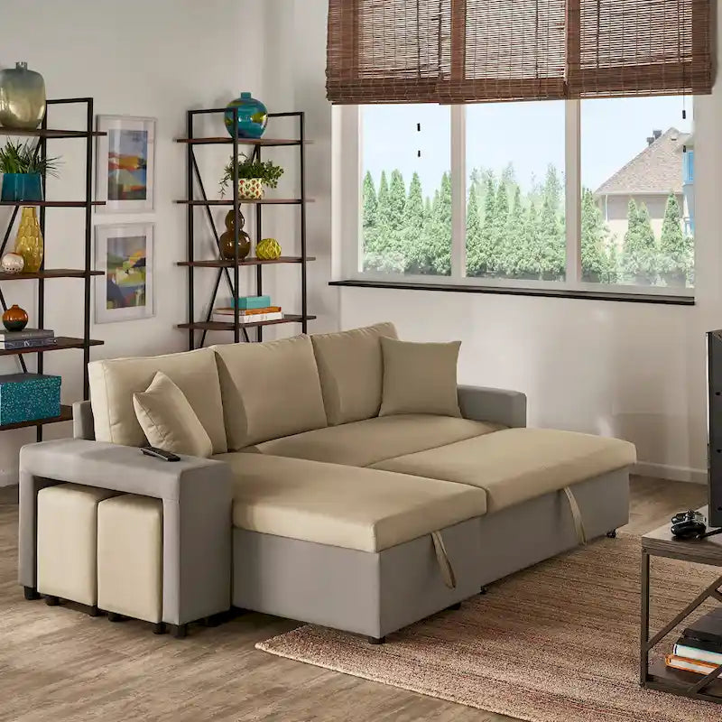 Lorca 2-tone Convertible Sofa with Storage by iNSPIRE Q Modern