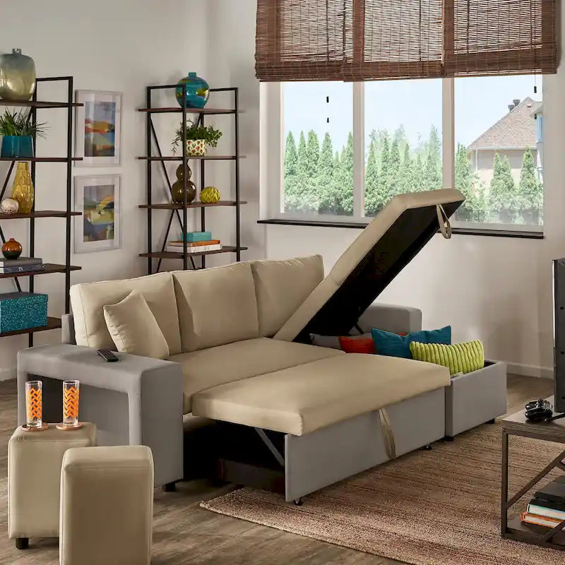 Lorca 2-tone Convertible Sofa with Storage by iNSPIRE Q Modern