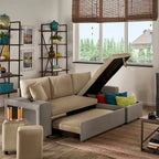 Lorca 2-tone Convertible Sofa with Storage by iNSPIRE Q Modern