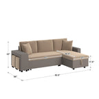 Lorca 2-tone Convertible Sofa with Storage by iNSPIRE Q Modern