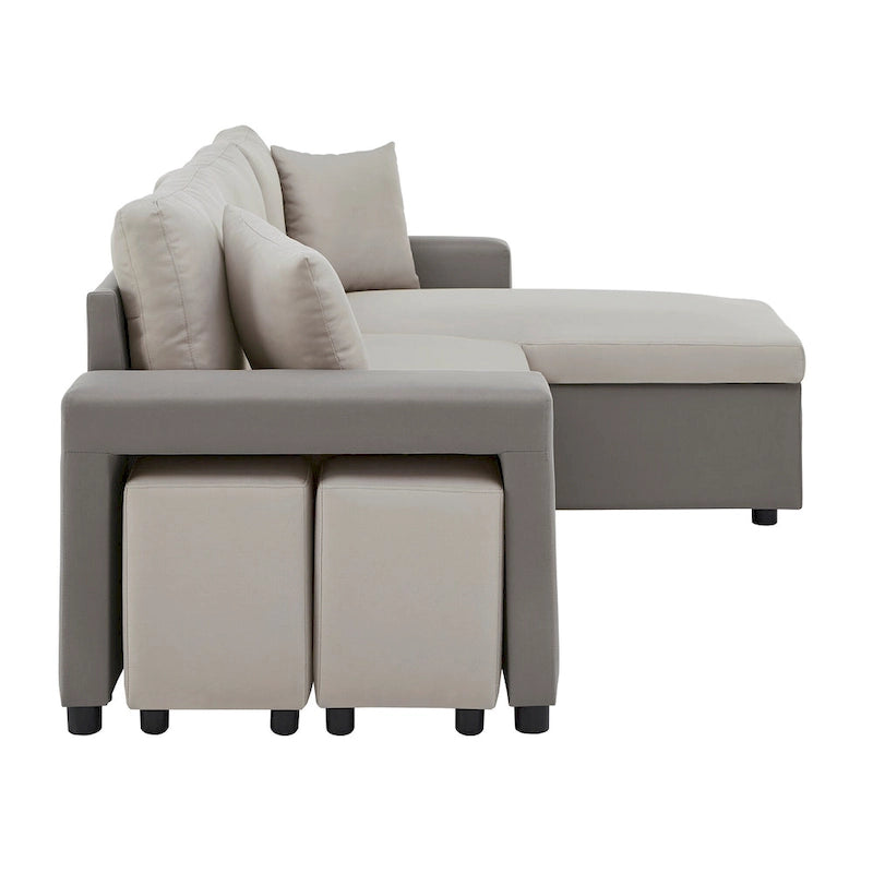 Lorca 2-tone Convertible Sofa with Storage by iNSPIRE Q Modern