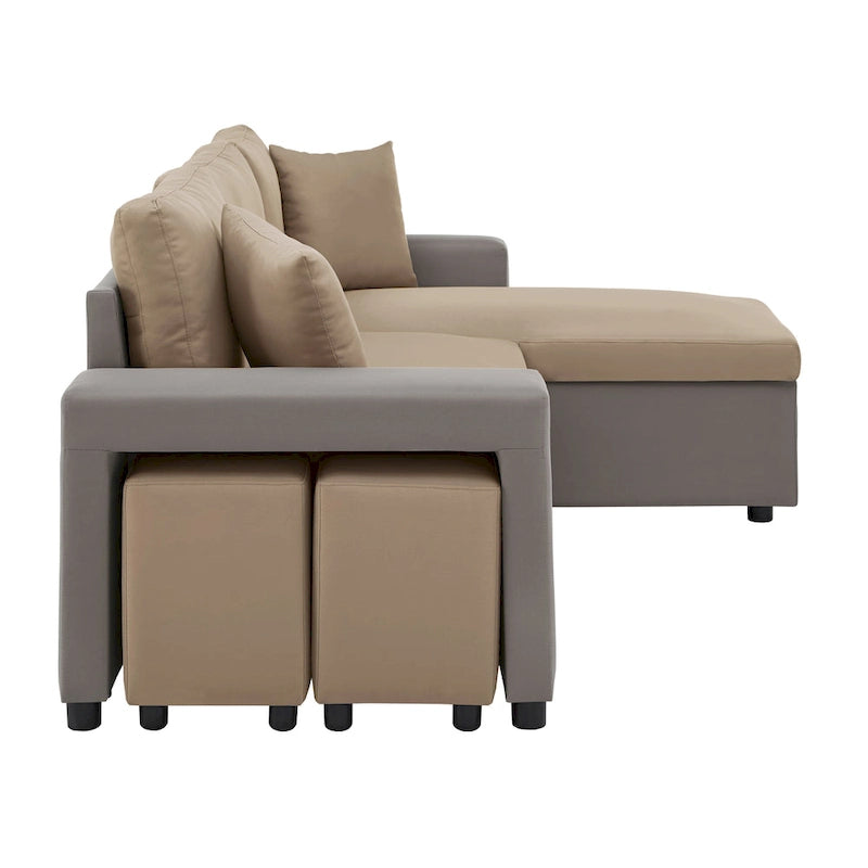 Lorca 2-tone Convertible Sofa with Storage by iNSPIRE Q Modern