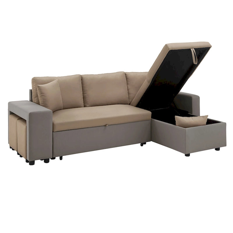 Lorca 2-tone Convertible Sofa with Storage by iNSPIRE Q Modern