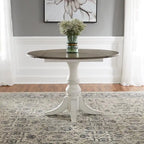Magnolia Manor Antique White Weathered Bark Opt 5 Piece Drop Leaf Set