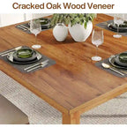 Country Rustic Square Dining Table with Solid Wood Legs - 39.4D x 39.4W x 30H